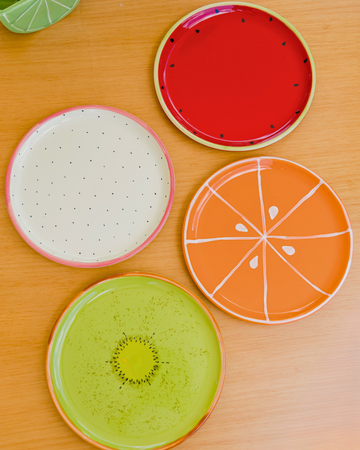 Conjunto Pratos Sobremesa Tutti-Frutti - 4 Peças